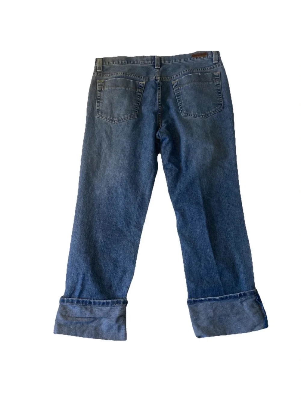 Calvin Klein Jeans Women's Size 10 Medium Blue Wash Classic Cuffed Capris